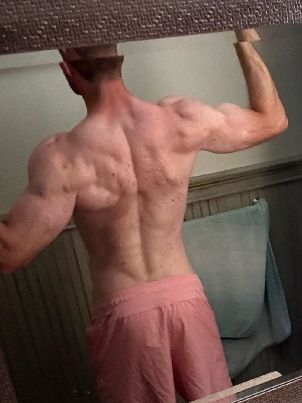 Used pink adidas Men's Rose Athletic Shorts - Picture 2 of 7